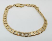 A 9ct gold curb link bracelet, 8.