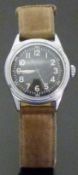 Elgin Type A-11 gentleman's US military wristwatch with cream hands,