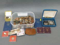 An amateur collection of largely UK coins includes first decimal sets, Isle of Man,