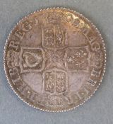 Queen Anne 1708 shilling, third bust, plain angles reverse, VF-EF,