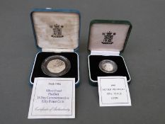 A 1995 Royal Mint UK silver proof Piedfort 50 pence coin commemorating D-Day landing,