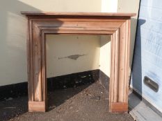 A pine fire surround,