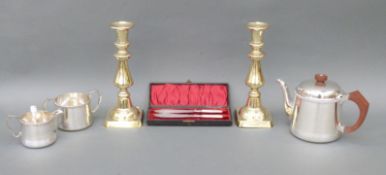 An Art Deco Walker & Hall plated tea set,