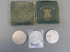 Five Festival of Britain 1951 crowns,