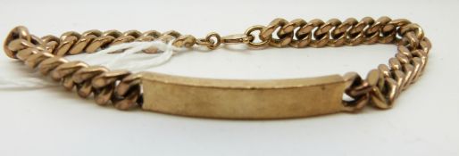 A 9ct gold identity bracelet, London 1976,