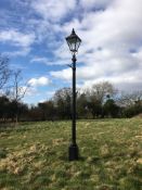 A cast iron Victorian/Victorian style street lamp converted to electricity with Bristol Foundry to