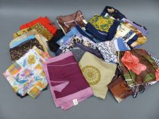 A very large collection of scarves including designer makes,