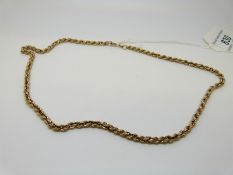 A 9ct gold rope twist necklace, 4.