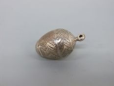 A mid 18thC white metal three part pomander,