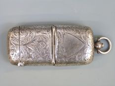 A novelty hallmarked silver combined vesta and sovereign case,