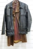 Two vintage gents leather jackets