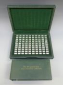 A cased set of silver '100 Greatest Cars' miniature ingots,
