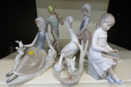 Lladro and Nao figures,