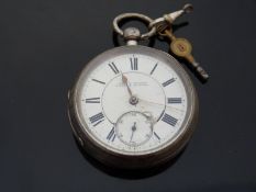 Stead & Pearson of Wibsey & Bradford hallmarked silver gentleman's pocket watch with fusee movement,