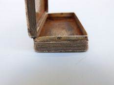 A 19thC French white metal engine turned snuff box, with French silver marks circa mid 19thC,