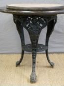 Britannia pub table with cast iron base