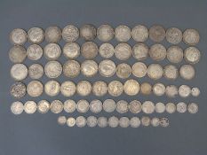 Approximately 642g of UK silver coinage including Victoria,