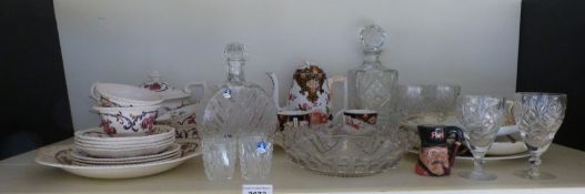 A collection of ceramics including Royal Cauldon Premier Rose part teaset,