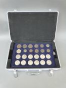 An amateur coin collection in collector's case comprising cartwheels of George III,