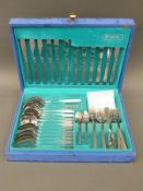 An Oneida six place setting canteen of stainless steel cutlery