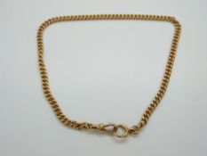An 18ct gold Albert chain, 41.
