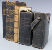 [Miniatures] Common Prayer 2 volumes leather in case with another (c1870) in decorative metal edged