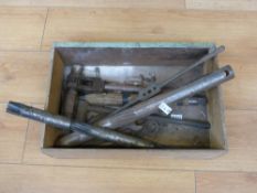 A quantity of mainly vintage commercial vehicle tools including kingpin reamers to suit Bedford