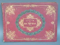 An album to Lady Lilford 1854 of pictures of Saltzburg and Oberosterrich bound in gilt embossed