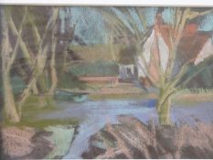 Carolyn White (1945-2013) pastel 'Willy Lotts Cottage, Suffolk',