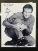 Robin Williams signed photograph and letter from his agent