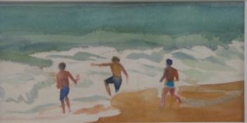 Carolyn White (1945-2013) watercolour 'In the Surf,