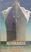 A.M.Cassandre (Ukranian French 1901-1968) 'Normandié 1935' French Line shipping poster, 97.