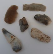 A quantity of mesolithic/neolithic flint scrapers
