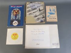 A quantity of Bristol Aircraft ephemera to include a book by Lukins,