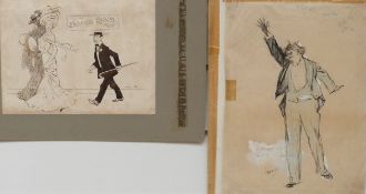 Leonard Rowan Hill (1867-1942), cartoonist for Punch, pen,