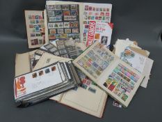A box of stamp albums, stockbooks,