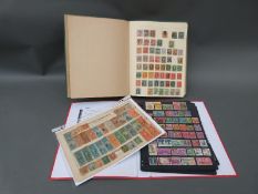 An album of 19thC South America stamps and a ring binder of early USA revenue stamps and stock