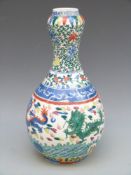 A Chinese vase decorated with dragons,