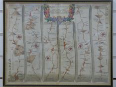 John Ogilby The Road from Bristol to Exeter in frame,