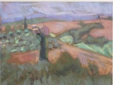 Carolyn White (1945-2013) pastel 'Corona, Siena',