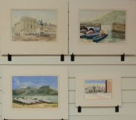 Malcolm Mitchell four watercolours including Versailles, Lake Annecy and St Mark's Square, Venice,