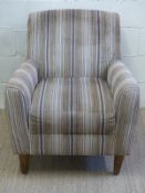 A modern striped armchair