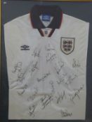 1996 signed England football shirt