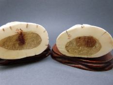 Two 19thC Japanese carved ivory figures,