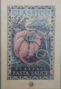 Two Classico Dinapoli and D'Abruzzi pasta sauce advertising posters,