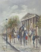 Franchini modern acrylic Continental city scene,