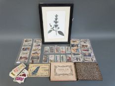 A collection of cigarette cards including Godfrey Phillips Bible in Pictures with copper insert to