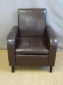 A contemporary leather armchair