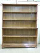 An ash or similar bookcase,
