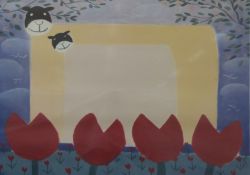 Mackenzie Thorpe print of two sheep 